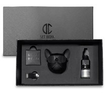 디씨네트워크 차량용 불독 방향제 무광블랙 오일향, 1세트, 주르데르메스