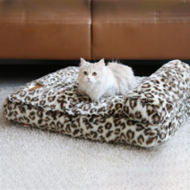 아페토 강아지 블랙라벨 구름킹방석, 레오파드 무늬