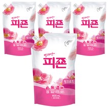 피죤 레귤러 섬유유연제 핑크로즈, 1.6L, 4개