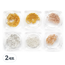 퍼니네일 줄란체인 6종세트, 골드 + 실버 + 로즈골드, 2세트