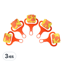 동물모양 스탬프 유아 미술 물감 놀이 EVA 대형 롤러 5종 세트, 동물 랜덤발송, 3세트