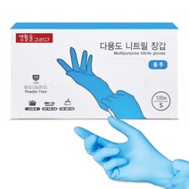 생활을그리다 다용도 니트릴장갑 블루 S, 소(S), 1개