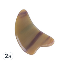 라이프메이드 얼굴 마사지 괄사, 2개, 황갈색