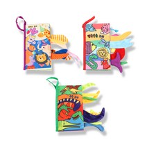 바스락 꼬리 유아 헝겊책 알록달록 + 서커스 + 공룡 세트, 도도코