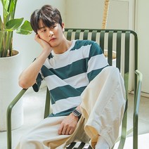 앨빈클로 크루클린 라이트 스트라이프 반팔티셔츠 TRS171