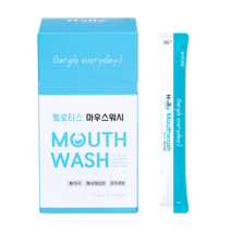 헬로티스 마우스워시 스틱 일회용 구강청결제 화이트 30p, 1개, 330ml