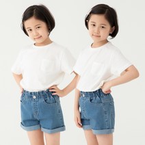 롤리트리 아동 베이직 포켓 반팔 티셔츠 2매입