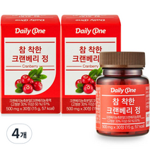 데일리원 참 착한 크랜베리 정 15g, 30정, 4개