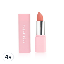 슈가레브 벨루어 로맨스 립스틱 3.5g, 01 피치 니스, 4개