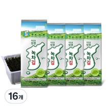 지도표 성경김 녹차 조각김 대, 55g, 16개