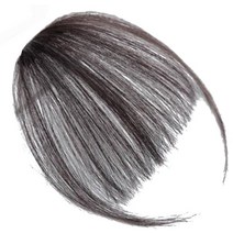 [W2035]긴머리 소형 리얼스킨 탑피스 여자정수리가발, 23cm짧은머리(진한갈색), 1개