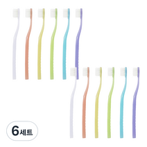 닥터스 V컷 교정용 슬림 미세모 칫솔 6종 x 2p 세트, 6세트, 12개