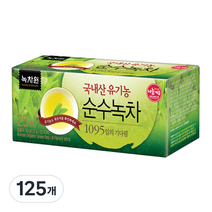 녹차원 국내산 유기농 순수녹차 티백, 1.2g, 25개입, 5개