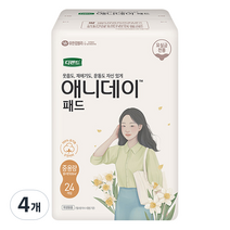 디펜드 여성용 애니데이 요실금 패드 중용량, 24개입, 4개