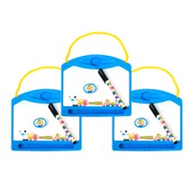 뽀로로 미니 화이트보드 블루, 화이트보드 + 보드마커 + 지우개, 3개