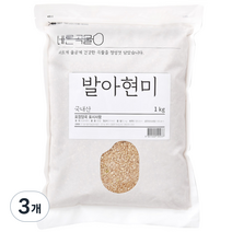 바른곡물 발아현미, 1kg, 3개
