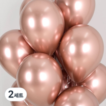 제이벌룬 리플렉스 천장풍선 세트, 로즈골드, 2세트