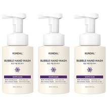 쿤달 버블 핸드워시 화이트머스크향, 300ml, 3개