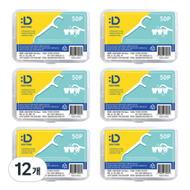 닥터스 일회용 치실 50p + 하드케이스 세트, 50개, 12개