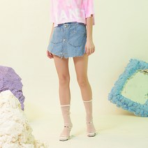 언노운플라넷 여성용 랩 데님 쇼츠