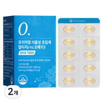 뉴트리모어 프리미엄 식물성 초임계 알티지 오메가 3 DHA 1000 37.8g, 60정, 2개