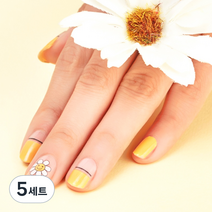 넬로 팔레트 젤 네일 스티커, 샤인데이지, 5세트