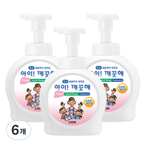 아이깨끗해 핸드워시 용기형 상큼한 레몬향, 490ml, 6개