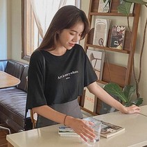 린다샵 여성용 뉴버르 린넨 나염 반팔티셔츠 T7415K17