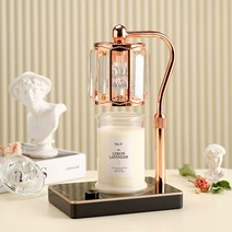 캔들백화점 크리스탈 엘사 캔들워머 + 소이캔들 370g 세트, 레몬라벤더, 1세트, 로즈골드 + 블랙(워머), 레몬라벤더(캔들)