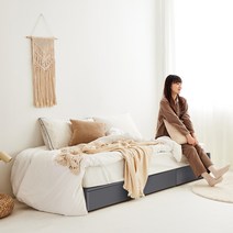 동서가구 오즈 3서랍 무헤드 수납 침대 프레임 방문설치, 그레이