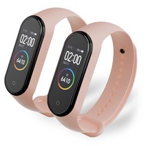 구스페리 스마트워치 실리콘 스트랩 2개, 핑크샌드