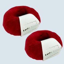 라나가또 모헤어 로얄 뜨개실 2p, 12246 레드, 215m, 2개