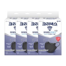 크리넥스 라이트핏 안티포그 마스크 대형 KF94, 10개입, 4개, 검은색
