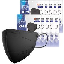 에버뉴크린 새부리형 황사방역마스크 특대형 KF94, 10개, 5개입, 블랙