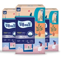 잘풀리는집 리얼실키 천연펄프 미용티슈 250매, 3개입, 3팩