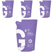 레인보우샵 섬유유연제 구연산 워터 라벤더향 리필, 1L, 4개