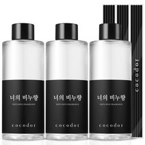 코코도르 디퓨저 리필액 3개 + 리드스틱 15개입, 너의비누향, 200ml