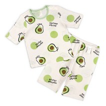 메이키즈 아동용 도트아보카도 오가닉 7부 쟈가드 실내복