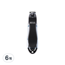 보카스 파일 삽입형 회전 손톱깎이 NC-3020F, 블랙, 6개