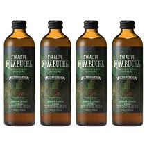 아임얼라이브콤부차 유기농 탄산음료 진저레몬, 315ml, 4개