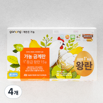 가농 무항생제 1+등급 왕란, 15구, 4개