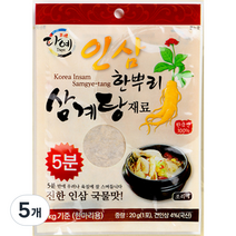 다예 인삼한뿌리 삼계탕 부재료, 20g, 5개