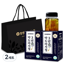 참앤들황토농원 3년근 약도라지청 250g x 2p + 전용보틀 + 쇼핑백, 2세트
