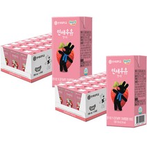 연세우유 멸균우유 딸기맛, 190ml, 48개
