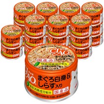 이나바 고양이 챠오 화이티캔, 24캔, 참치흰살&치어 (A-02)