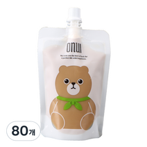 오누이상회 스파우트 띵파우치 곰돌이 9mm 9 x 15 cm 150ml, 소, 1개입, 80개