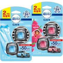 페브리즈 차량용 맑은하늘바람 2.2ml 2개입 + 다우니향 2.2ml 2개입, 1세트