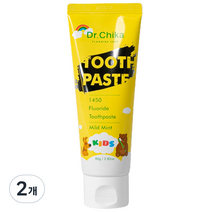 닥터치카 어린이 충치예방 고불소 치약 1450, 80g, 2개
