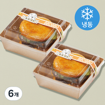 뽀뽀제과 강아지 버거 180g (냉동), 소고기 + 치즈 혼합맛, 6개