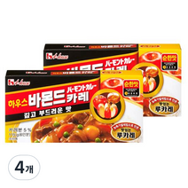 하우스 바몬드카레 순한맛, 115g, 4개